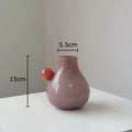 Axyaa Glass Vase Creative Flower Pots Desk Decoration Aesthetic Floral Vases