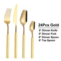Axyaa Gold Cutlery Set Stainless Steel 304 Tableware Knife Fork Spoon Dinner Set