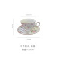Axyaa British Floral Coffee Cup and Saucer Set | Elegant European Afternoon Tea Mug
