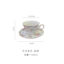 Axyaa British Floral Coffee Cup and Saucer Set | Elegant European Afternoon Tea Mug