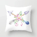 Axyaa Feather Dreamcatcher Print Cushion Cover for Elegant Sofa Decoration