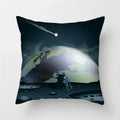 Cartoon Spacecraft Astronaut Rocket Pillowcase for Home Decor - Axyaa