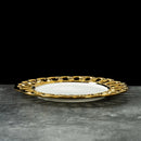 Axyaa Gold Plated Ceramic Steak Plate for Stylish Dining
