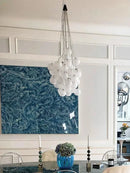 Axyaa Glass Balloon Chandelier: Modern Nordic Lamp for Staircase, Living Room & Dining Room