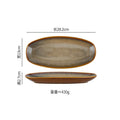 Axyaa Oval Fish Plate Ceramic Sushi Dessert Snack Serving Salad Restaurant Tableware