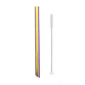 Axyaa Stainless Steel Wide Metal Straw Set Bubble Tea Milkshake Straw Brush