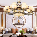 Axyaa Jade Chandelier: Luxurious All Copper Chinese Lamp for Living Room, Villa, Duplex