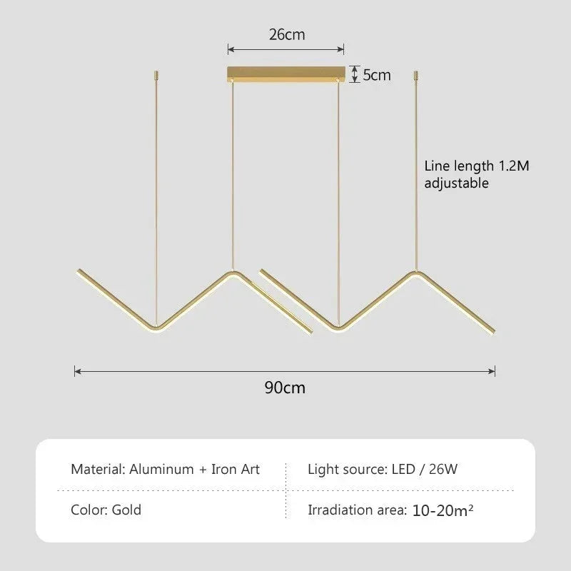 Nodic Gold LED Pendant Chandelier by Axyaa for Indoor Decor & Lighting