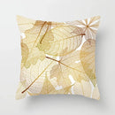Axyaa Gold Leaf Polyester Cushion Cover - Decorative Sofa Pillow Cover