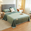 Axyaa Cloud Mink Blanket - Solid Color Fleece Nap Blanket with Simple Hemming