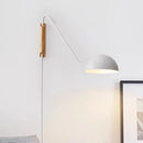 Axyaa Nordic Swing Arm Wall Sconce with Iron Lampshade