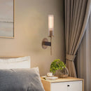 Axyaa Retro Brass Wall Light With Clear Glass Shade for Living Room Bedroom Dining Room