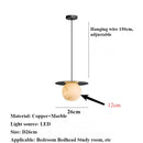 Axyaa Marble Ball Pendant Light: Nordic Modern LED Bedside Lamp & Corridor Fixture