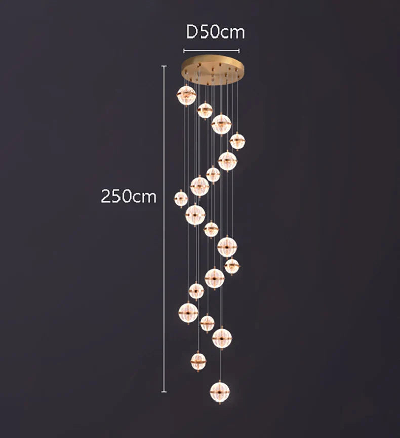 Axyaa Staircase Chandelier: Facil Hall & Ceiling Lamp for Beautiful Indoor Lighting