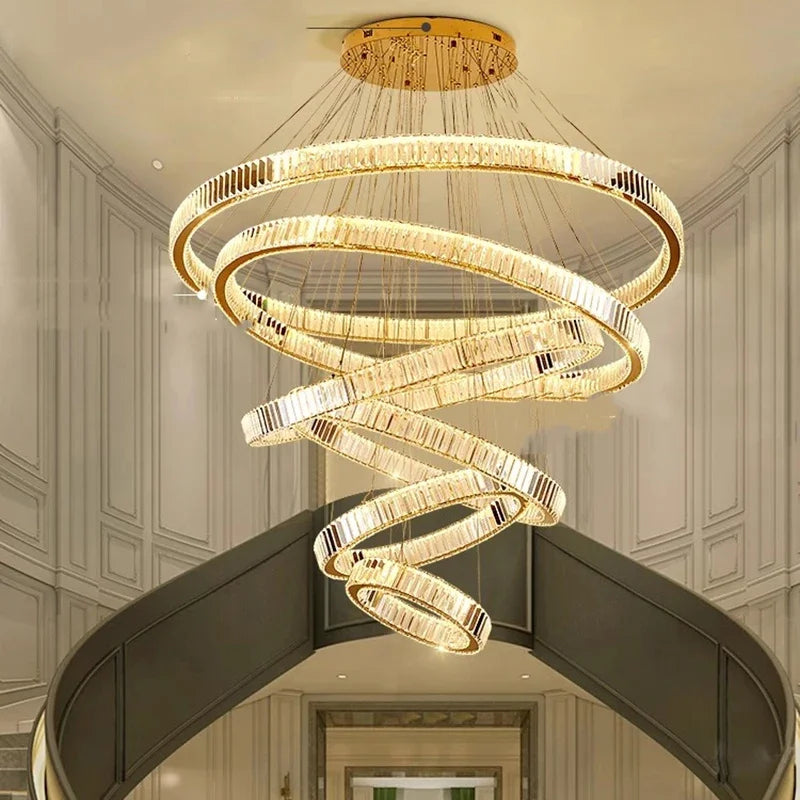 Axyaa Nordic Stair Chandelier Living Dining Pendant Ceiling Indoor Lighting