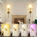 Axyaa Fabric Retro LED Wall Light for Modern Hotel, Bedroom, and Corridor Decor