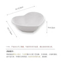 Axyaa Love Heart Ceramic Plate Breakfast Bowl Set Kitchenware