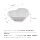 Axyaa Love Heart Ceramic Plate Breakfast Bowl Set Kitchenware