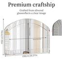 Axyaa Arched Beveled Glass Wall Mirror 100 x 70cm for Entry Living Room Decor