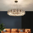 Axyaa Luxury Crystal Chandelier: Modern LED Ceiling Chandelier for Home Décor