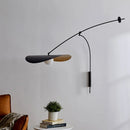 Axyaa Metal Swing Arm Wall Sconce Vintage Style Bedside Reading Lamp