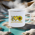 Axyaa Sunflower Love Enamel Mug Set for Camping & Hiking