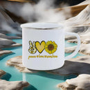 Axyaa Sunflower Love Enamel Mug Set for Camping & Hiking