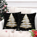 Axyaa Embroidered Snowflakes Christmas Cushion Cover