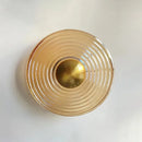 Axyaa Nordic Glass Wall Lamp Circular Bedroom Study Corridor Lighting