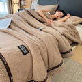 Axyaa Class A Thickened Fleece Sofa Blanket - Multi-functional Coral Fleece