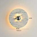 Axyaa Marble LED Wall Sconce Round Indoor Lamp for Home Decor