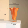 Axyaa Wave Glass Vase Art Decor Hydroponic Flower Arrangement Ornaments