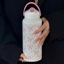 Axyaa Vacuum Insulated Water Bottle with Straw & Handle - Stainless Steel Thermos