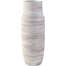 18" Axyaa White Ceramic Vases for Centerpieces & Floor, Boho Pampas Grass Fireplace Décor