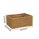 Large Woven Storage Basket Organizer by Axyaa - Home Closet Clothes Box