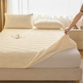 Axyaa Winter Coral Fleece Fitted Sheet - Plush Warm Bed Linen for Double Queen King Beds