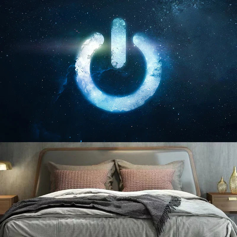 Axyaa Space Rocket Astronaut Tapestry Wall Art Decoration for Living Room