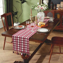 Axyaa Retro Tassel Jacquard Table Runner for Home Decor