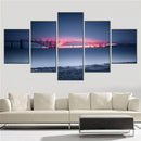 World Forth Bridge United Kingdom Canvas Wall Art Print by Axyaa