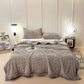 Axyaa Velvet Carved Winter Bed Blanket | Luxury Thick Plush Sofa Throw Blanket