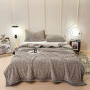 Axyaa Velvet Carved Winter Bed Blanket | Luxury Thick Plush Sofa Throw Blanket