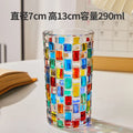 Axyaa Stained Crystal Glasses Set of 2 Vintage Whisky Glassware