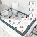 Axyaa Christmas Gingerbread Pumpkin Absorbent Drying Mat