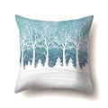 Axyaa Winter Snow Scene Print Pillow Cover 45X45CM