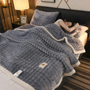 Axyaa Imitation Rabbit Velvet Plush Blanket - Super Soft Solid Color Sofa Blanket