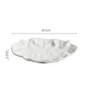 Axyaa Ceramic Salad Plate with Frosted Texture, Shallow Design - Artistic Tableware