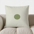 Axyaa Green Circle Pattern Throw Pillow Cover for Sofa, Bedroom, Car