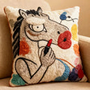 Axyaa Plush Pony Embroidered Pillow Cushion - High Quality & Super Cute