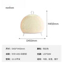 Axyaa White Knitted Fabric Pendant Light: Modern Spanish Designer Mushroom Lamp for Home Decor