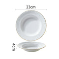 Axyaa Straw Hat Ceramic Plates Set for Dining Table - Multipurpose Tableware Collection